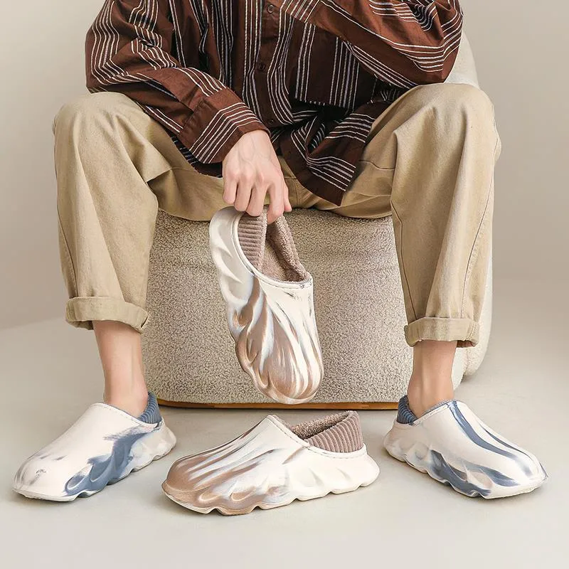 Couples Winter Slippers Sandals Warm Eva Shoes Waterproof