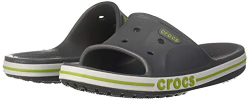 crocs Unisex Adult Bayaband Slide Charcoal/Volt Green Slipper-5 Men/ 6 UK Women (M6W8) (205392)