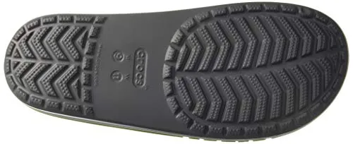 crocs Unisex Adult Bayaband Slide Charcoal/Volt Green Slipper-5 Men/ 6 UK Women (M6W8) (205392)