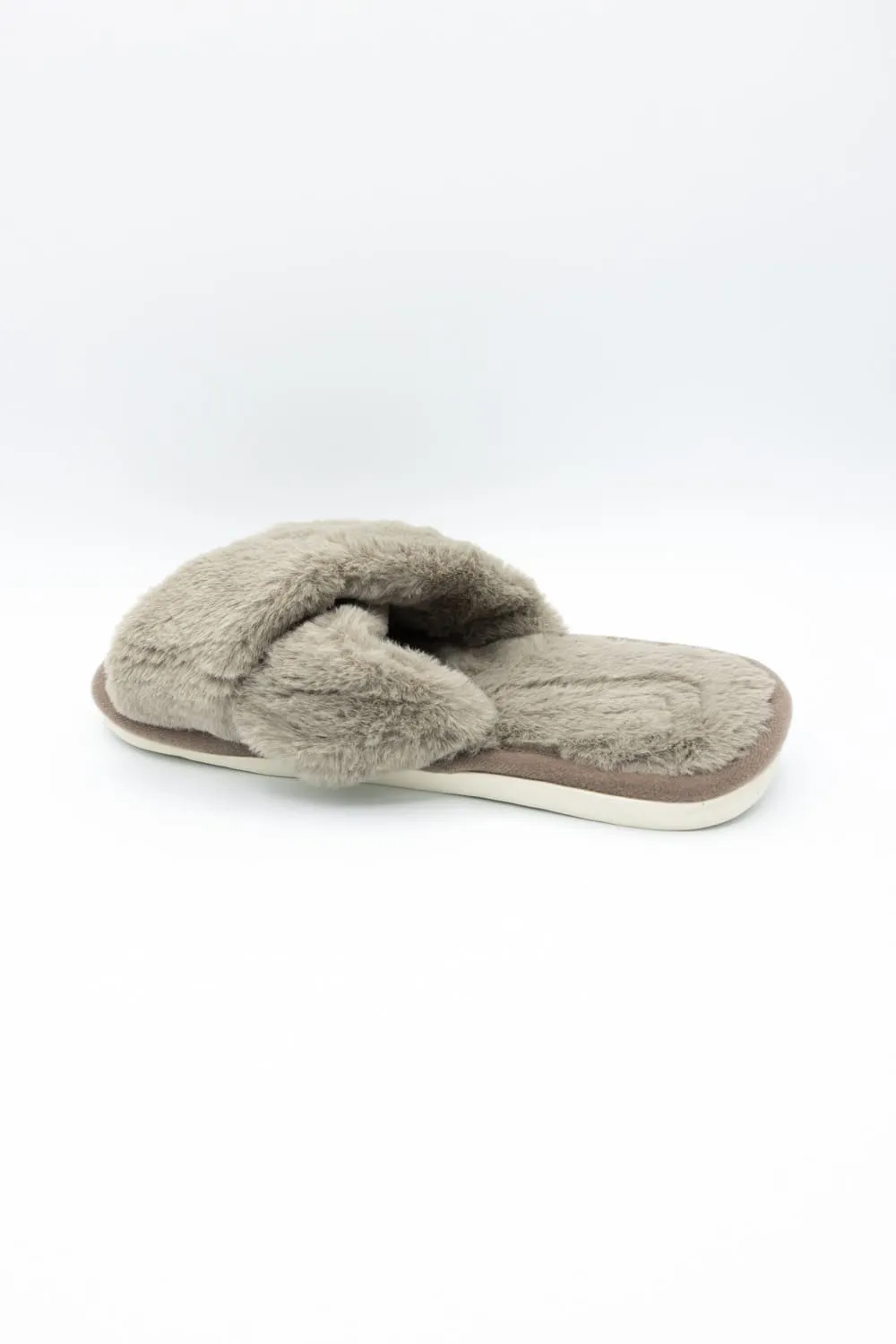 Cross Slippers for Women in Taupe | WSL220156TPE