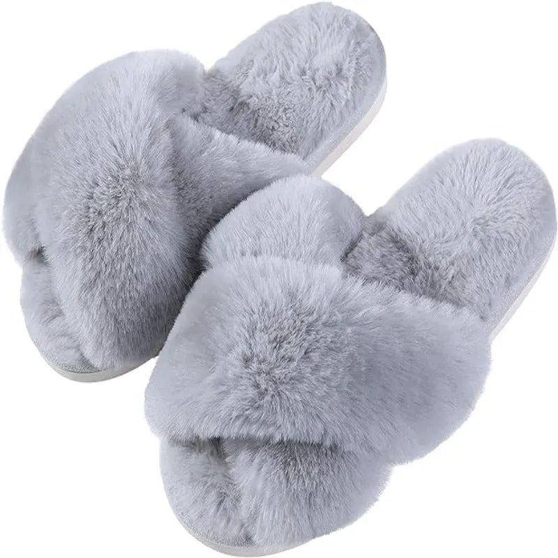 Crossband Open Front Slippers