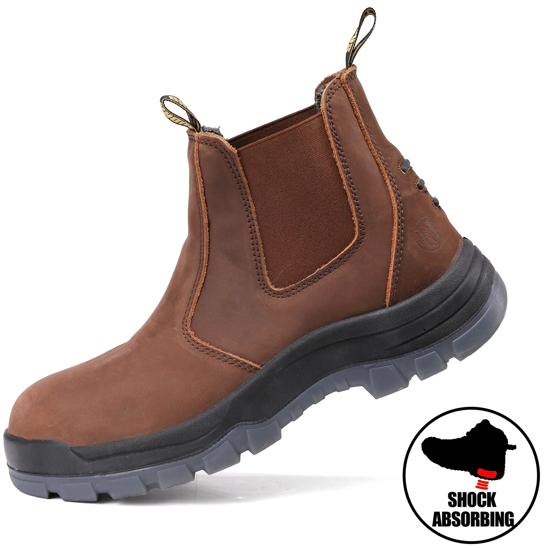CRZ 802 /CRZ 822 Soft/Composite Toe 6" Slip On Composite Toe Waterproof Slip Resistant Anti-Static Mens Work Boots