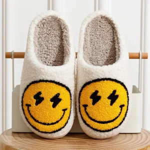 Cute Smiley Face Slippers For Women For Winter