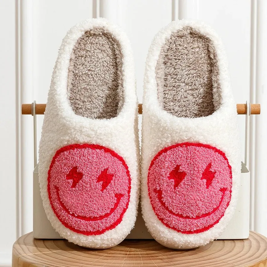 Cute Smiley Face Slippers For Women For Winter