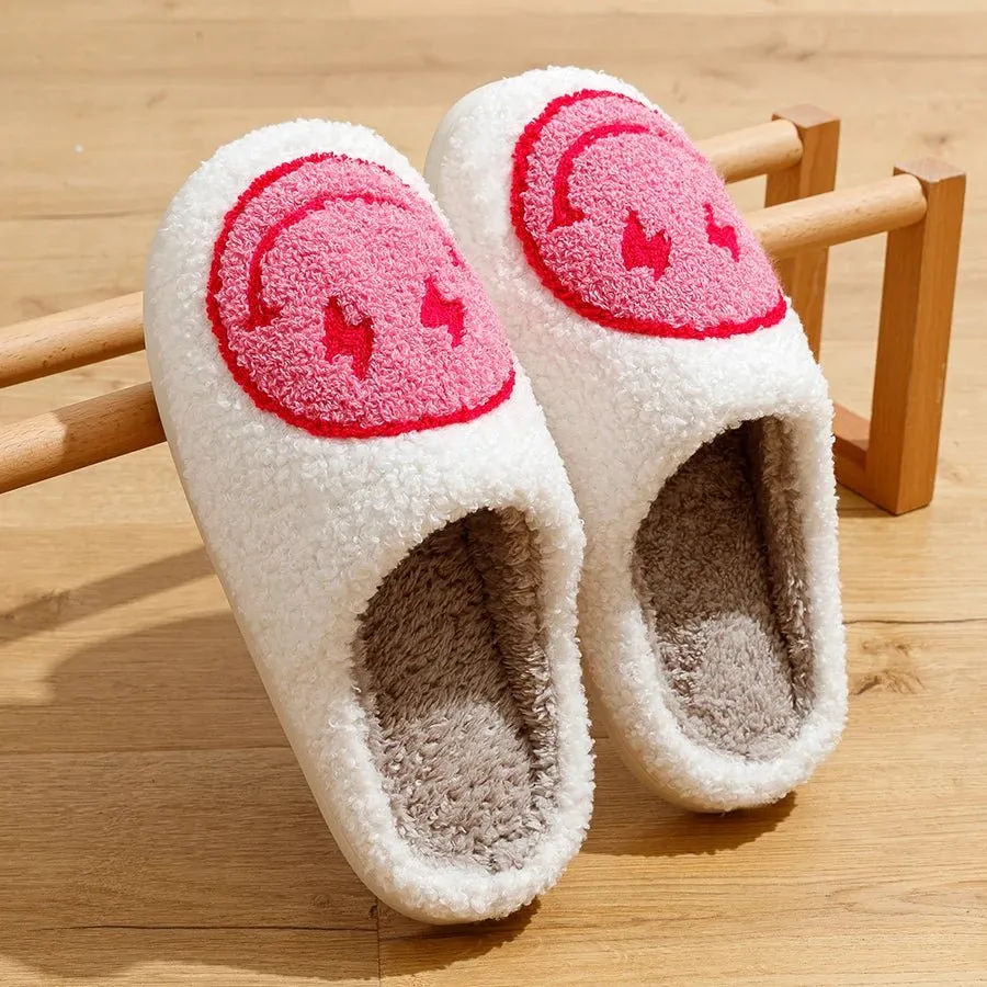 Cute Smiley Face Slippers For Women For Winter