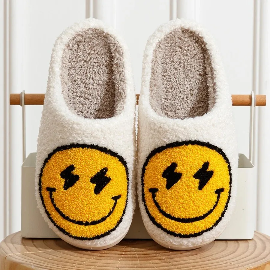 Cute Smiley Face Slippers For Women For Winter