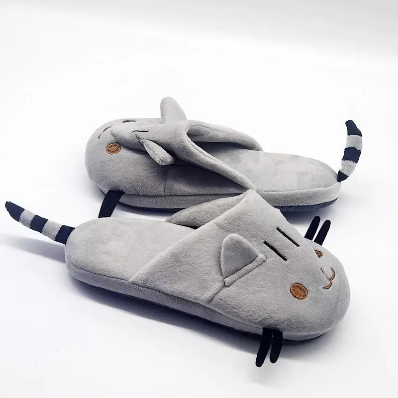 Cute Winter Fur Animal Slippers