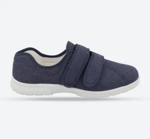 DB Harris Canvas-Schuhe mit Klettverschluss für Herren, weite Passform