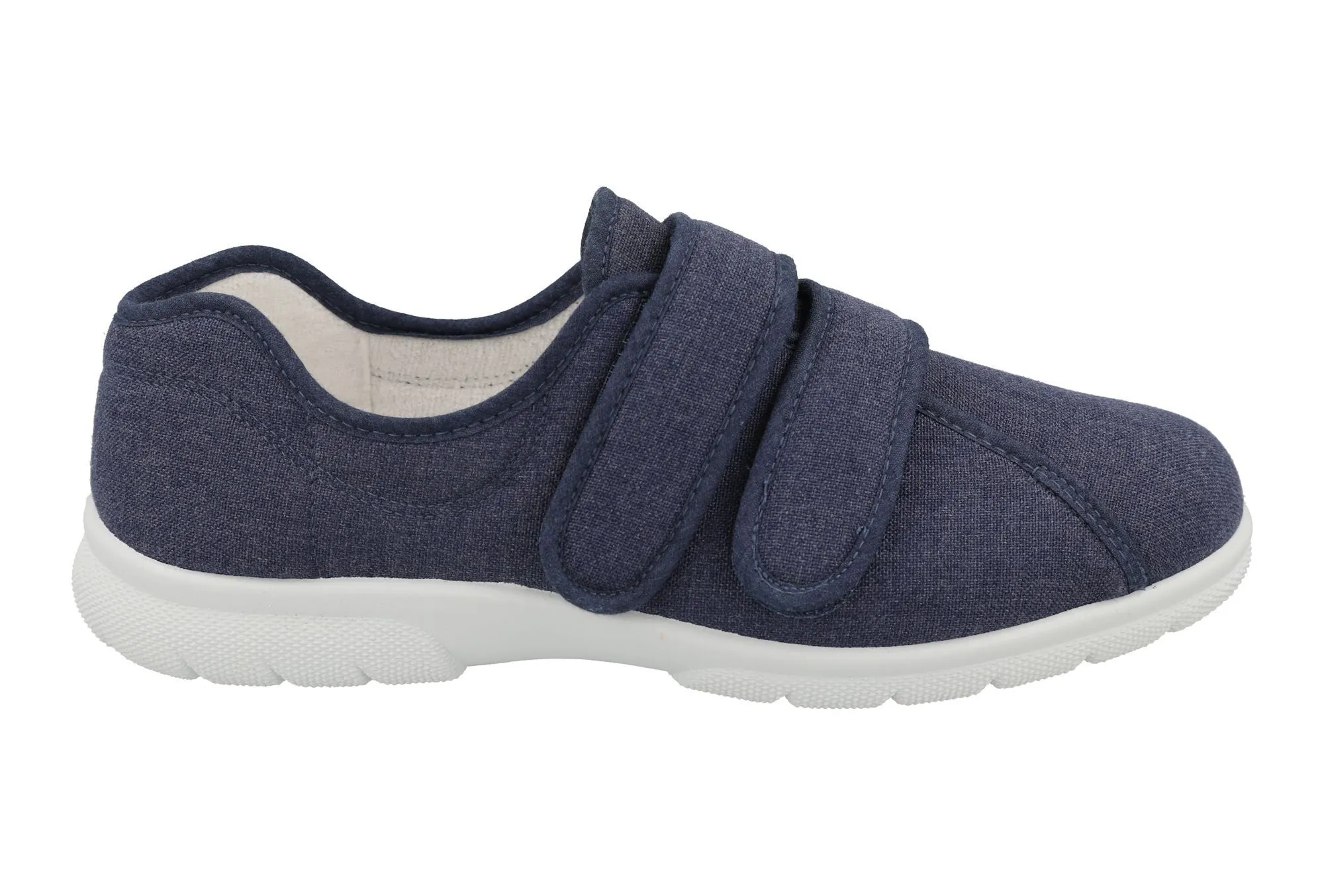 DB Harris Canvas-Schuhe mit Klettverschluss für Herren, weite Passform
