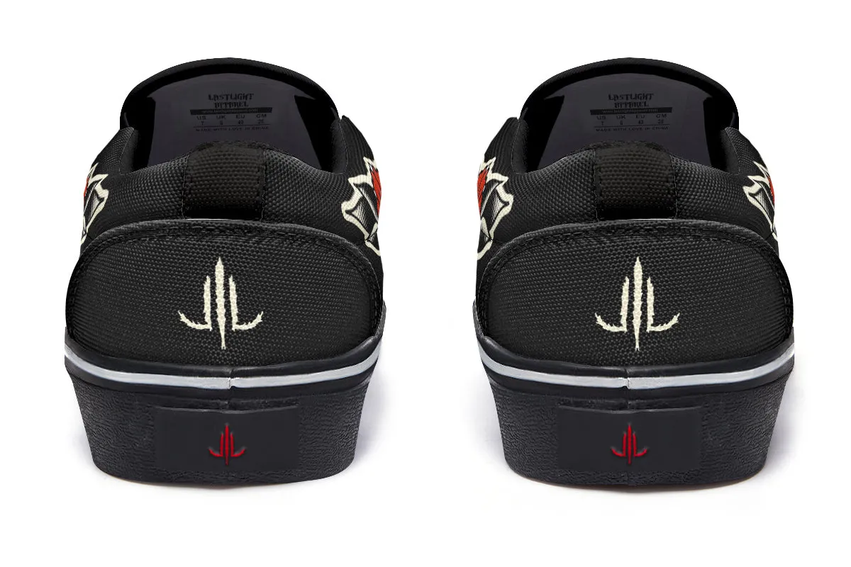Deathmoth Slip On Shoes