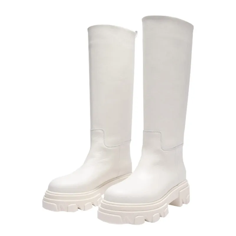 Design Platform Riding Boots Thick Heel Ladies Boots