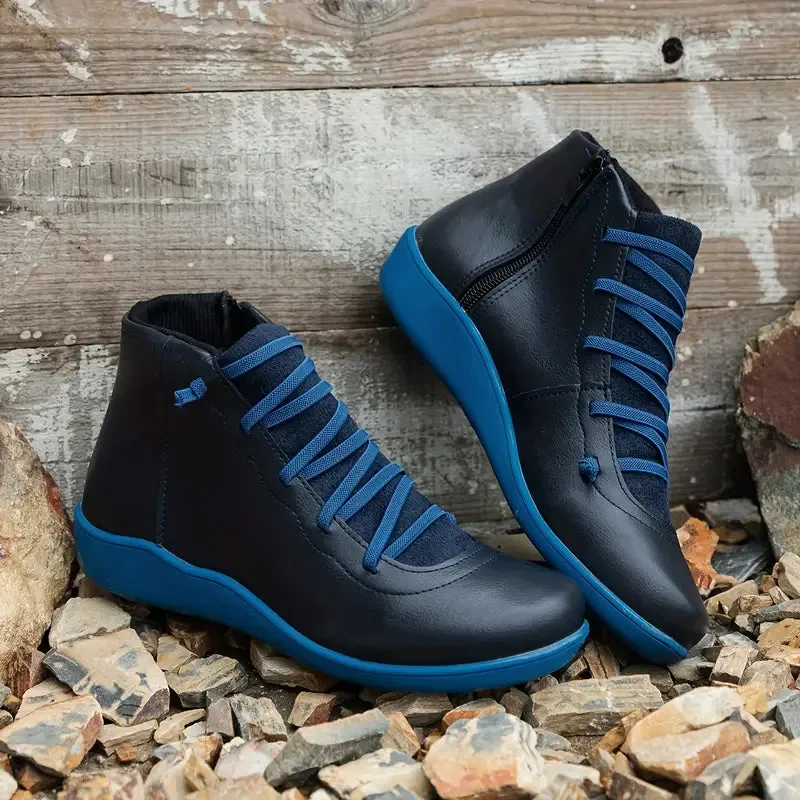 Diana - High Orthopedic Shoes with Side Zipper for Women
