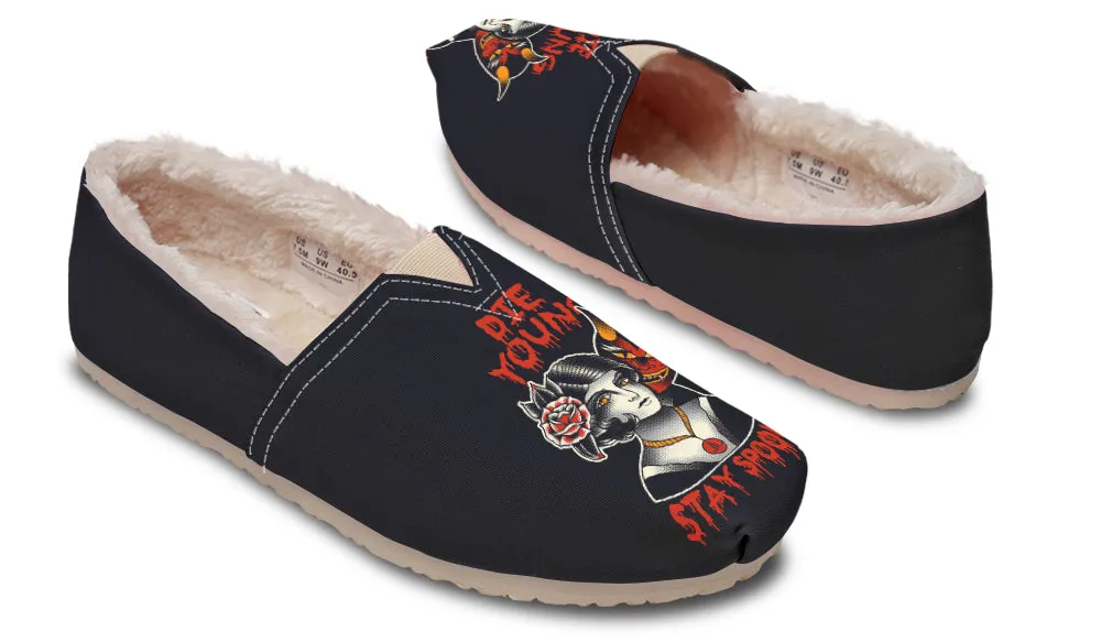 Die Young Stay Spooky Winter Casual Shoes