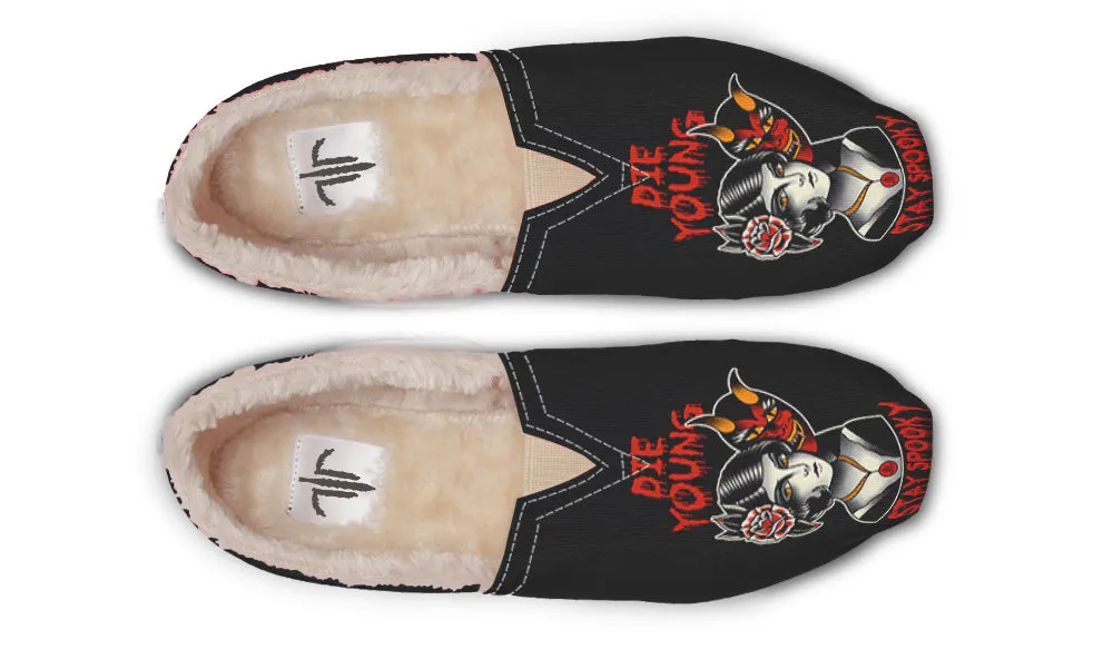 Die Young Stay Spooky Winter Casual Shoes