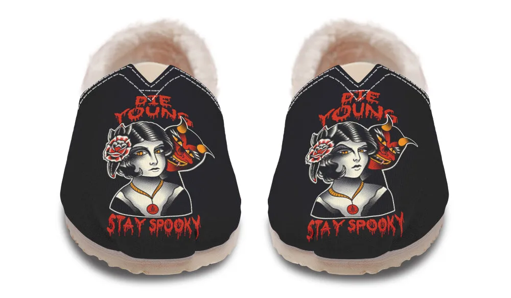 Die Young Stay Spooky Winter Casual Shoes