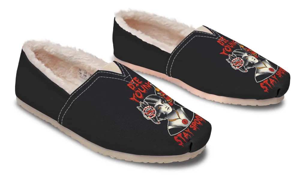 Die Young Stay Spooky Winter Casual Shoes