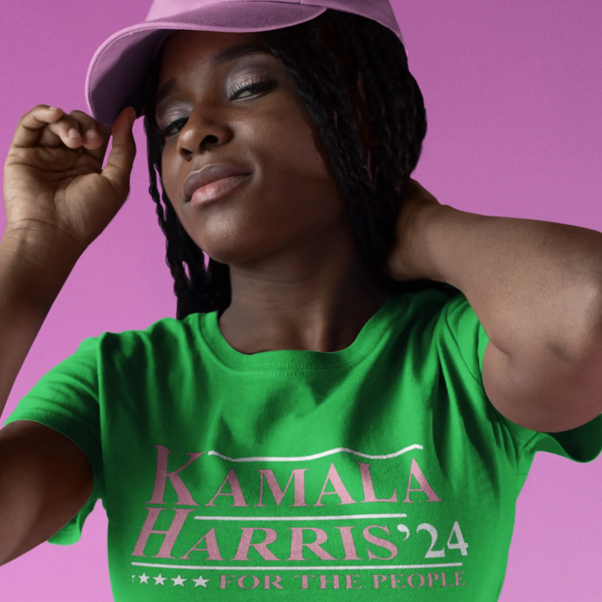 Divine9- Kamala Harris'24 Campaign T-Shirt -AKA Basic- Pink & Green-