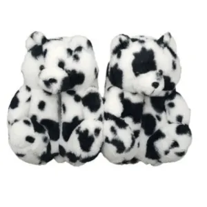 Dotted Teddy Bear Slippers – Fluffy and Warm for Winter