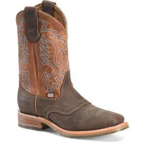 Double H Brown Fernandez Broad Square Toe Roper Boots for Men