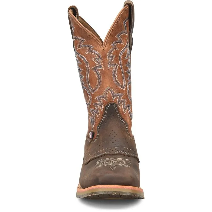 Double H Brown Fernandez Broad Square Toe Roper Boots for Men