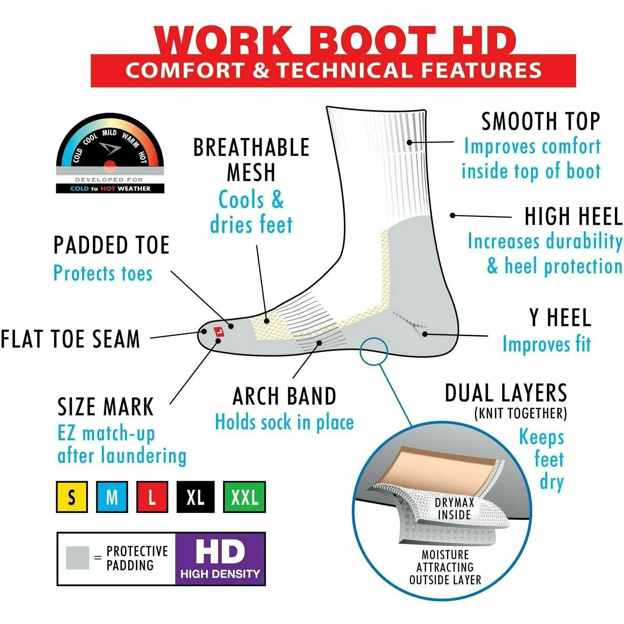 Drymax Work Boot Crew Socks