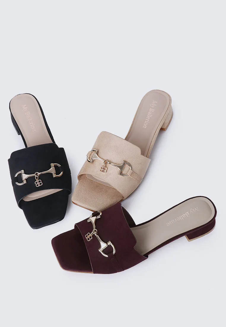 Ebony Comfy Sandals In Black