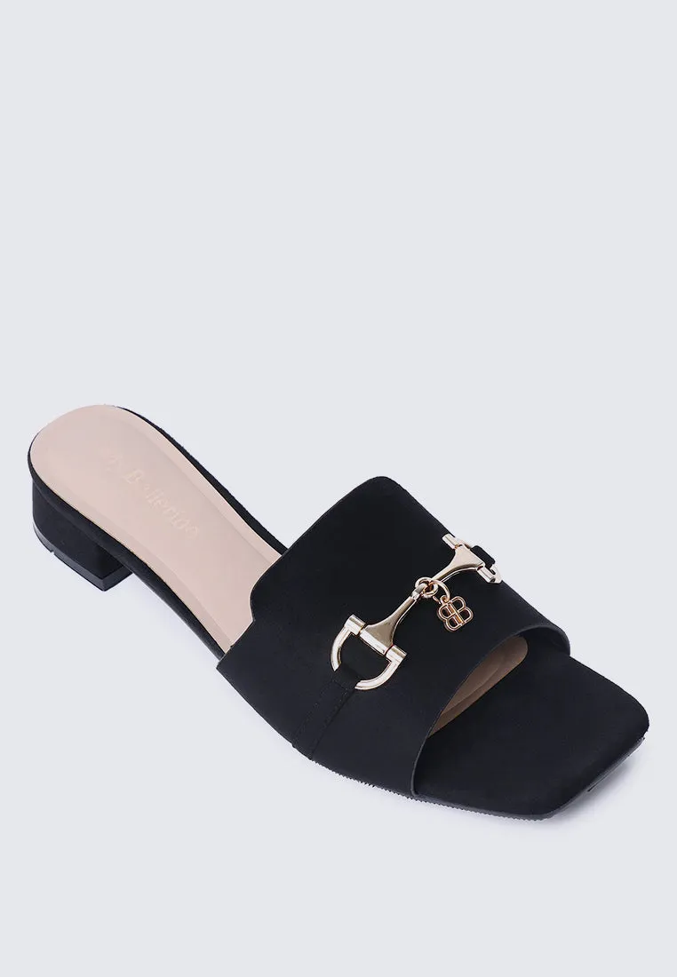 Ebony Comfy Sandals In Black
