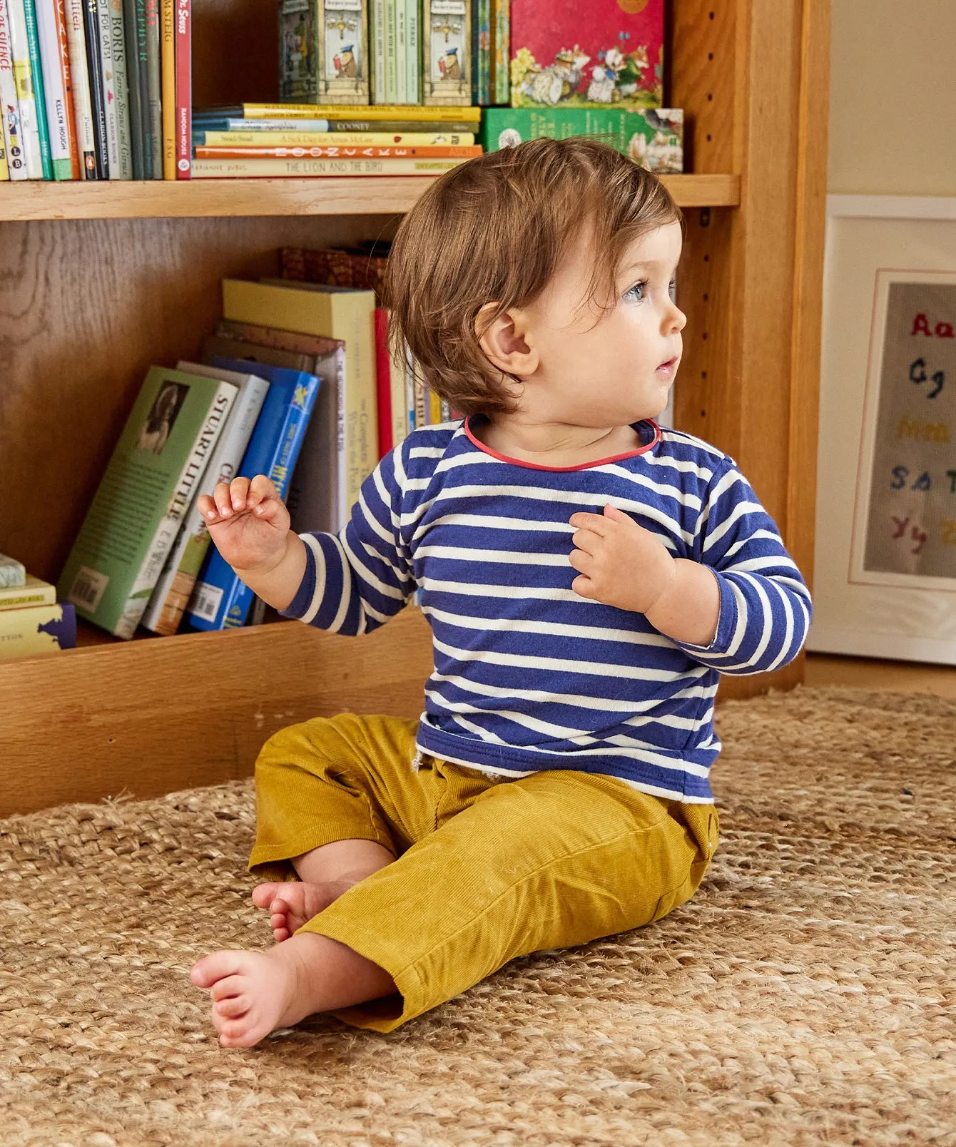 Edward Baby T-Shirt, Marine Stripe