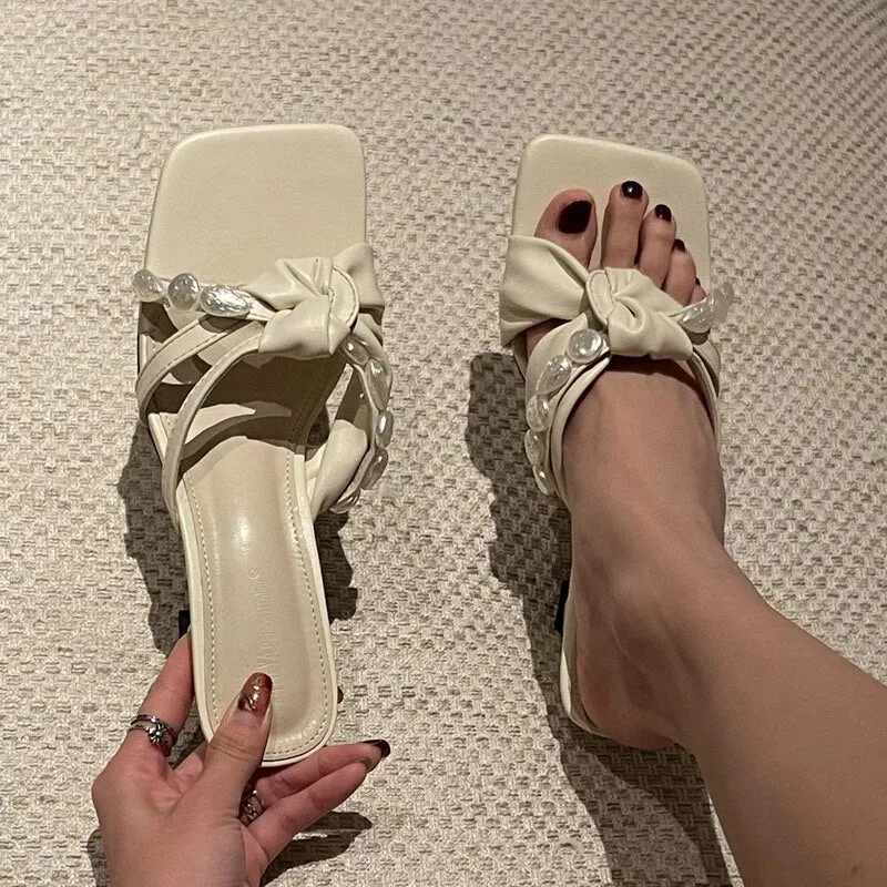 Elegant Women Sandals Slippers Open Toe High Heels