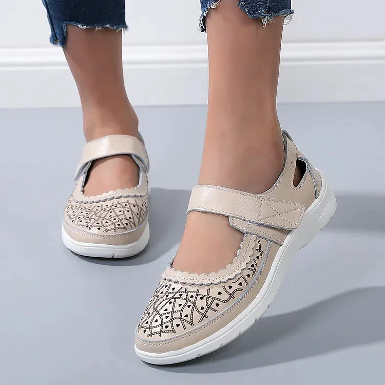 Elisa® | White Leather Orthopedic Comfort Loafers For Women