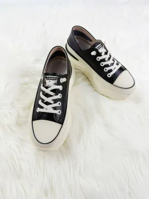 Elizabethlike Women's Thick-Soled Genuine Leather Muffin Sports Casual Shoes