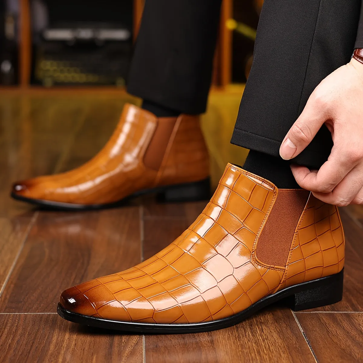 Elmar | Refined Charm Square-Toe Chelsea Boots
