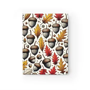 Engraved Acorns and Leaves Journal
