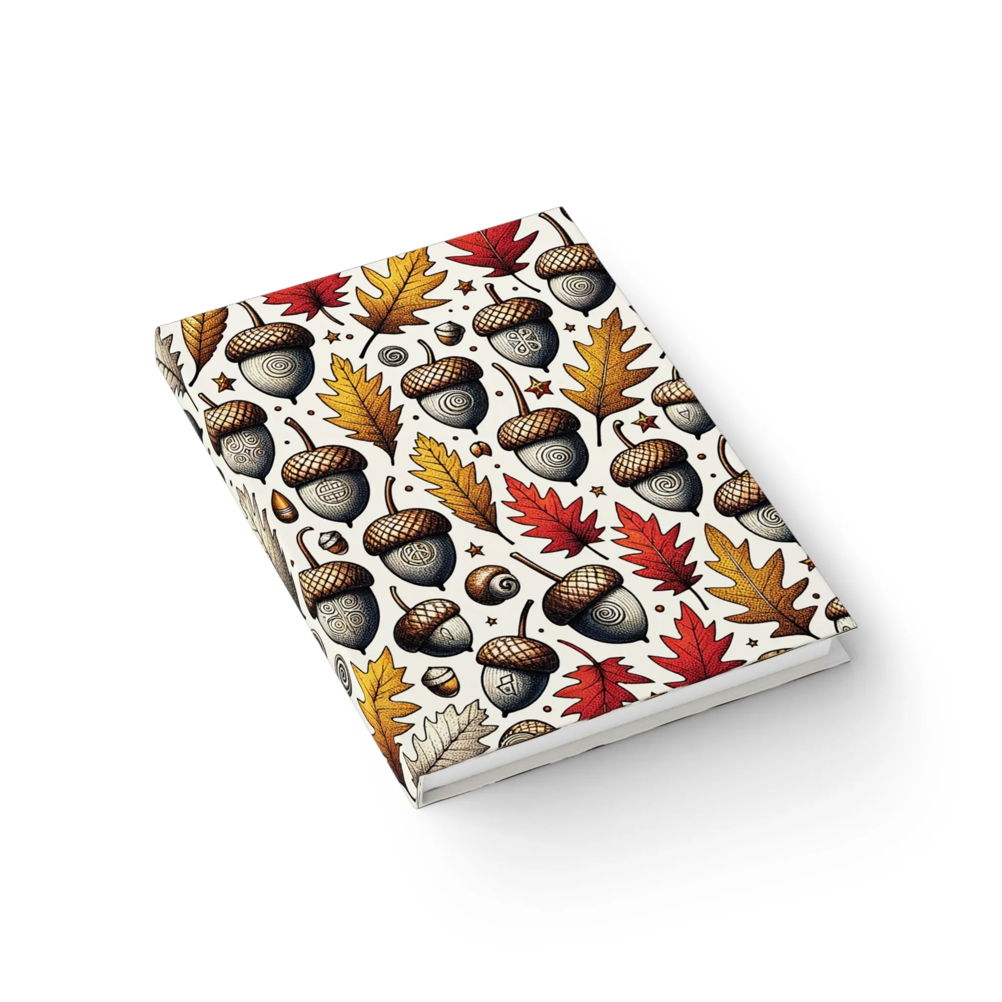 Engraved Acorns and Leaves Journal