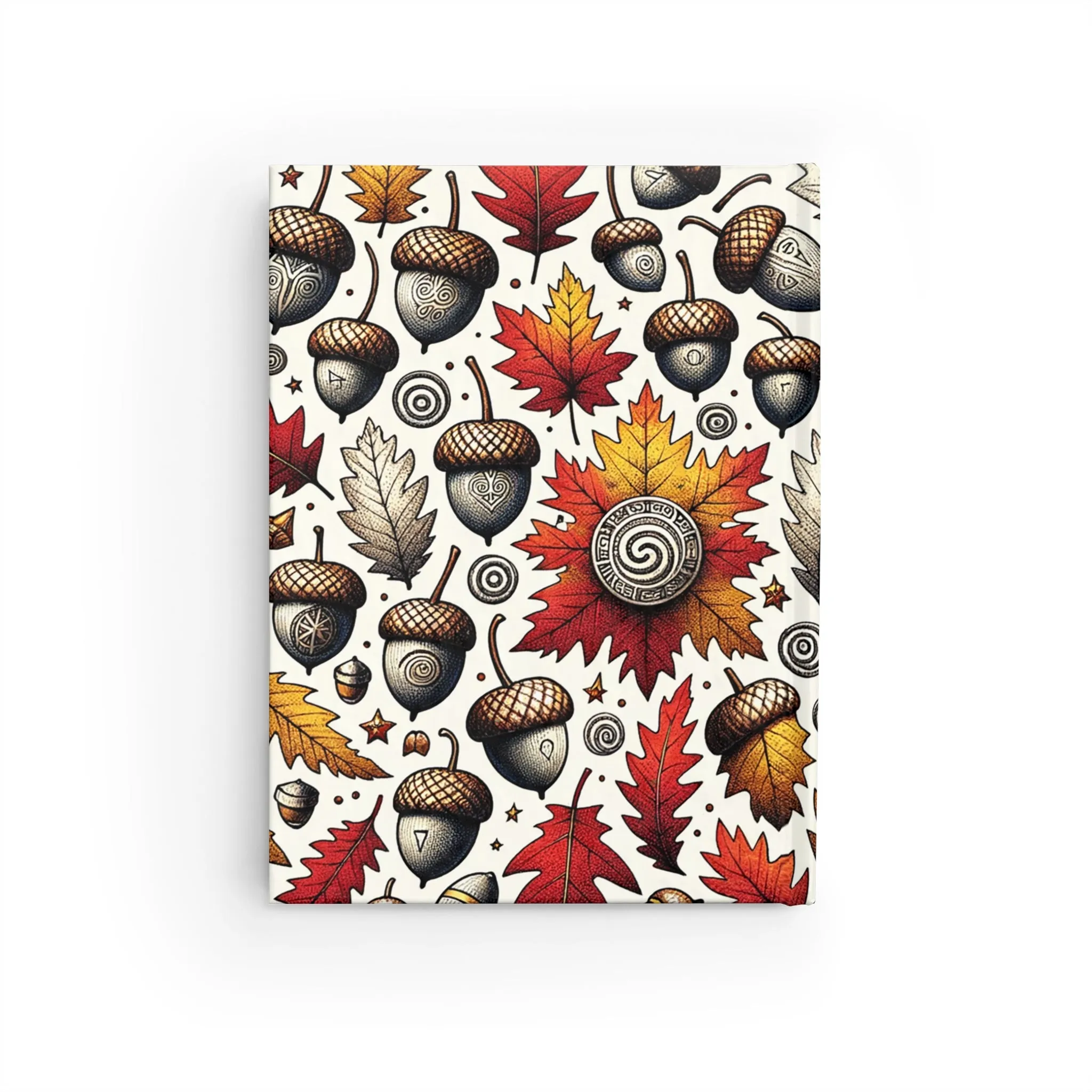 Engraved Acorns and Leaves Journal