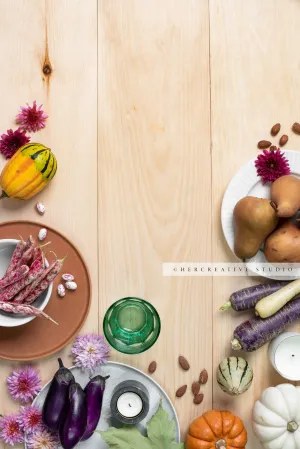 Fall Harvest on Wood Table 3