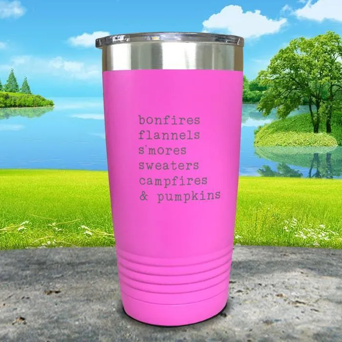 Fall Words 3 Engraved Tumbler