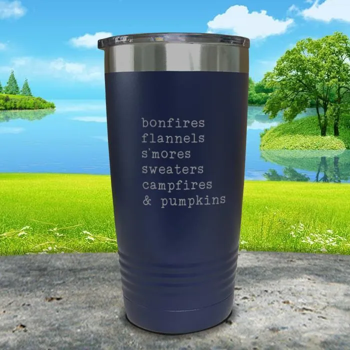 Fall Words 3 Engraved Tumbler