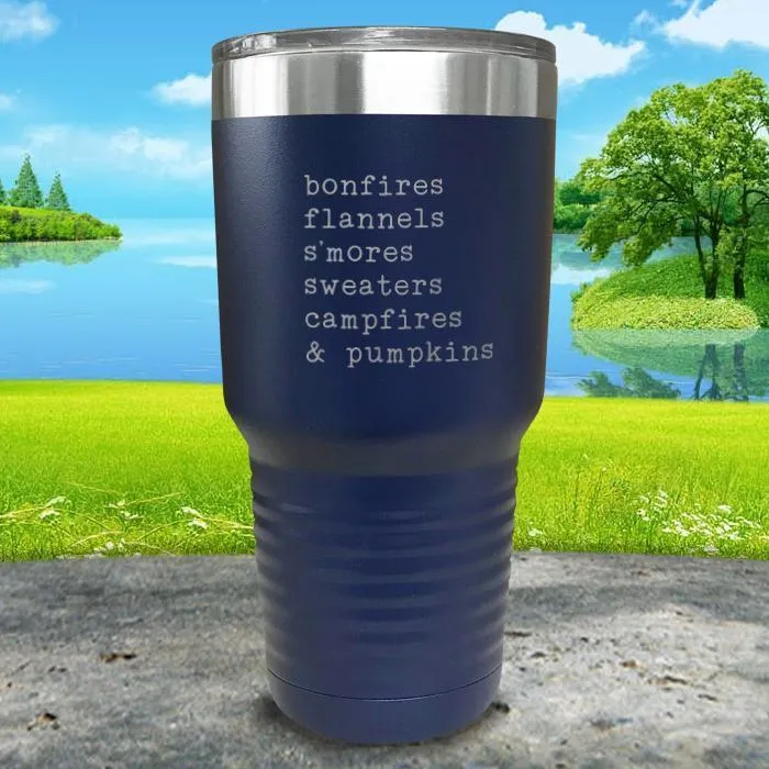 Fall Words 3 Engraved Tumbler