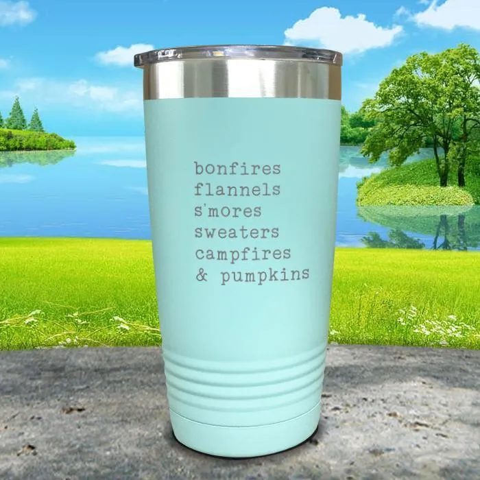 Fall Words 3 Engraved Tumbler