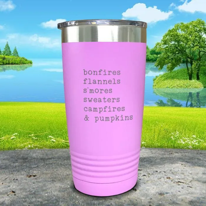 Fall Words 3 Engraved Tumbler