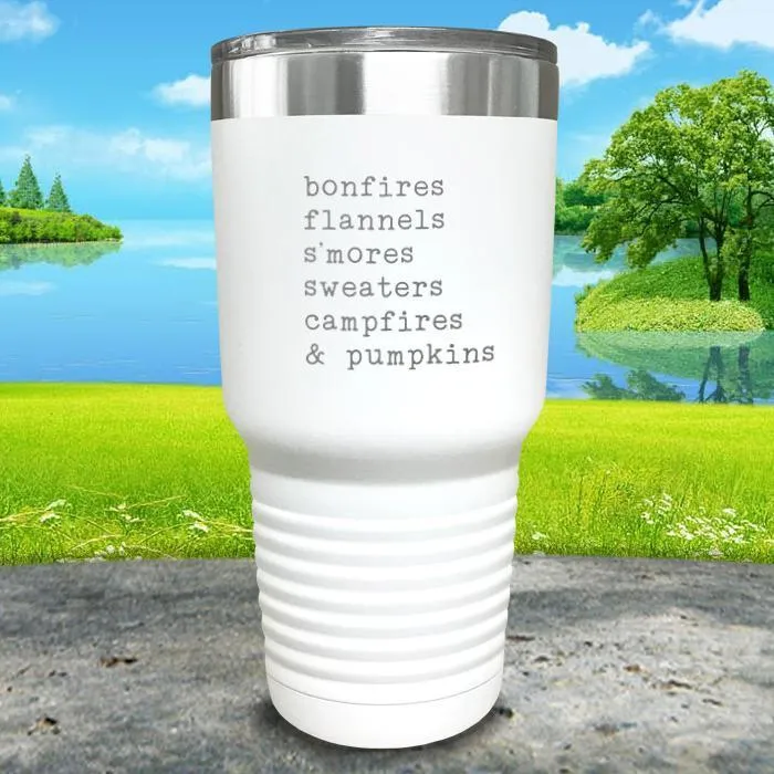 Fall Words 3 Engraved Tumbler