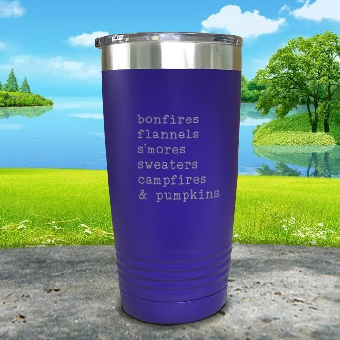 Fall Words 3 Engraved Tumbler