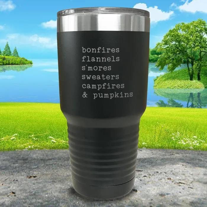 Fall Words 3 Engraved Tumbler