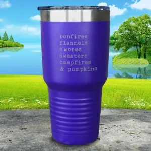 Fall Words 3 Engraved Tumbler