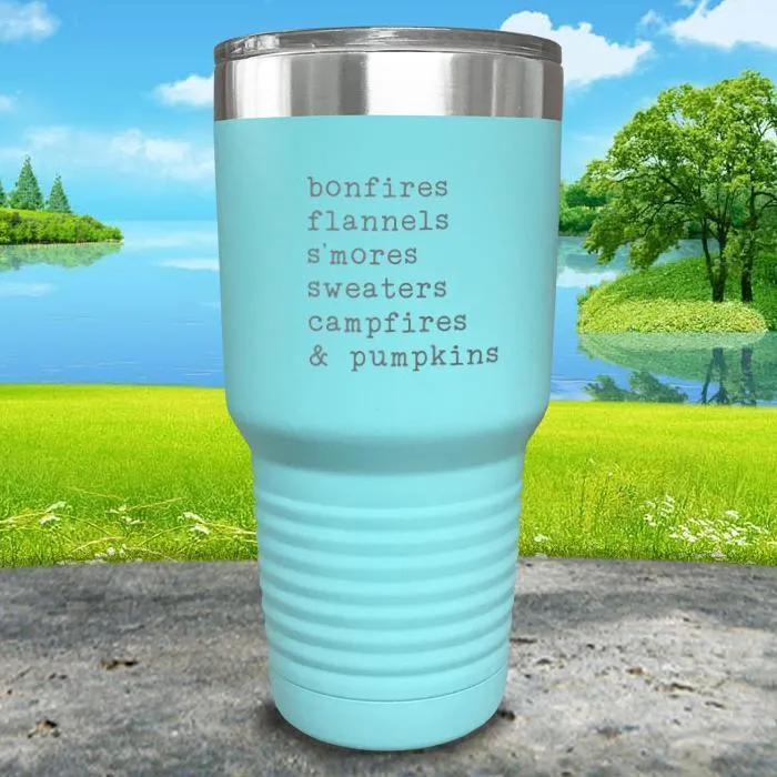 Fall Words 3 Engraved Tumbler