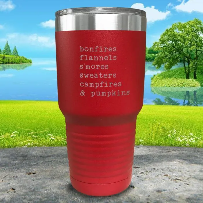 Fall Words 3 Engraved Tumbler