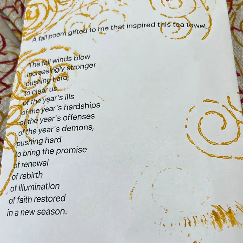 Falling - October Tea Towel