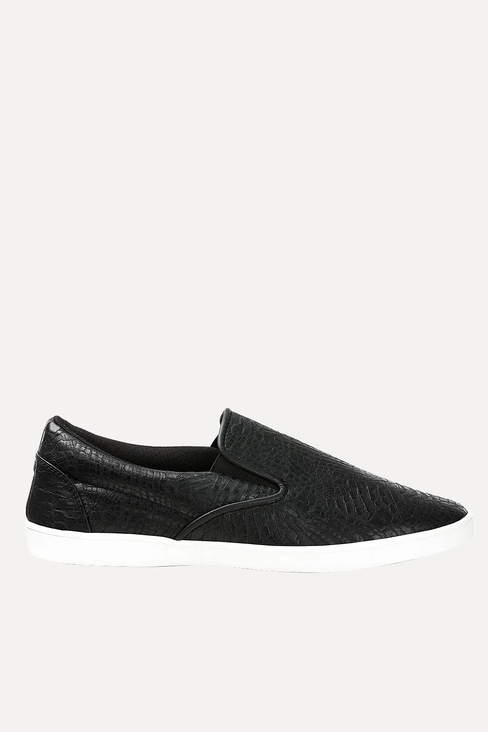 Faux Leather Loafer Plimsolls