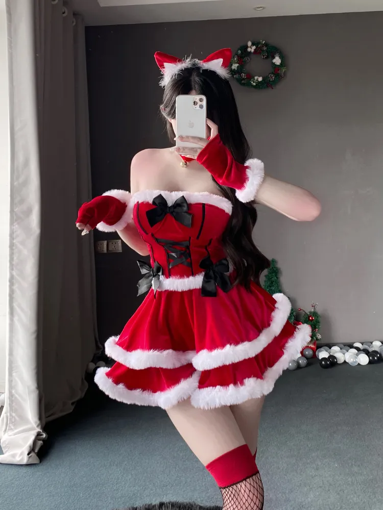 Festive Bow Corset Dress